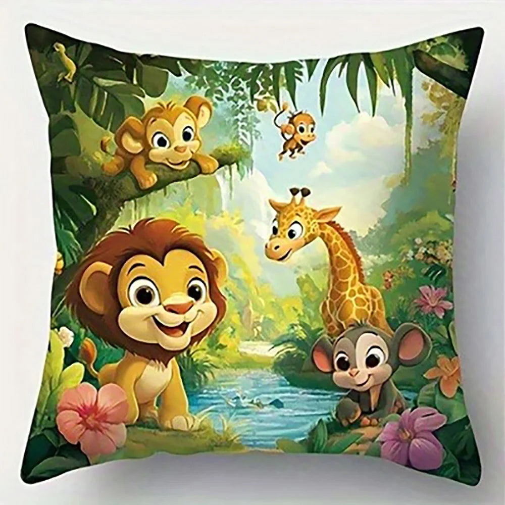 Jungle Animals on PillowcaseSuitable for sofa car bedroom decorative cushion cover pillow cover