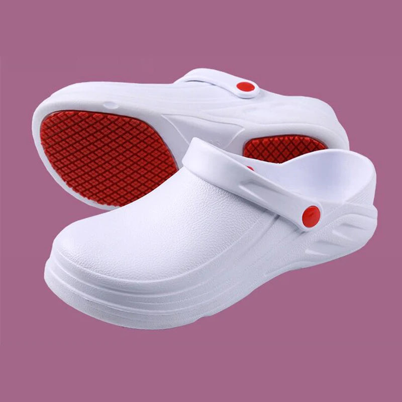Unisex Work Chef Shoes Kitchen Waterproof Oil-proof Slippers Hotel Restaurant Non-slip Sandals Men Women Cook Safety Footwear