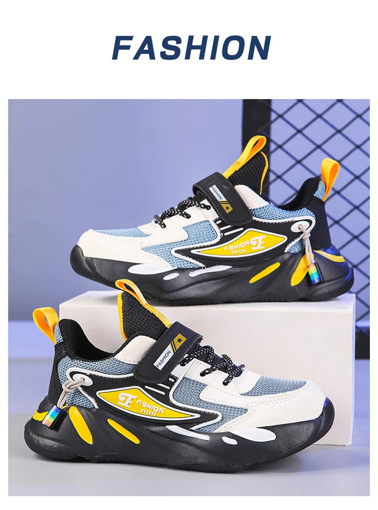 Zapatillas deportivas de malla para niños y niñas, transpirables y antideslizantes, para correr, caminar, zapatillas casuales infantiles