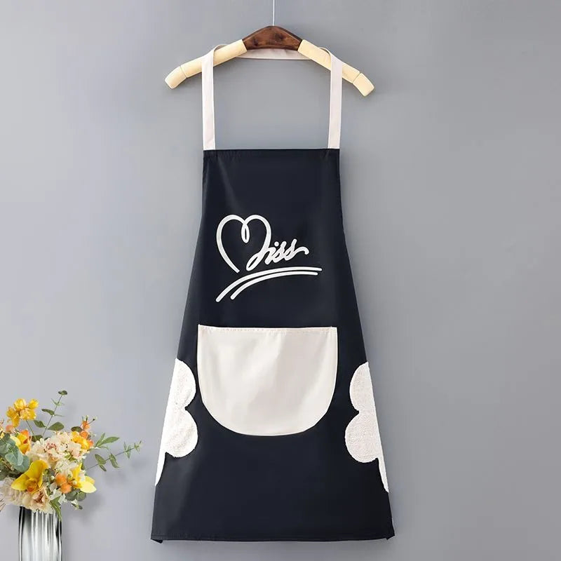 Cute Kitchen Aprons for Woman Men Chef Work Apron for Grill Restaurant Bar Shop Cafes Beauty Nails Studios Uniform