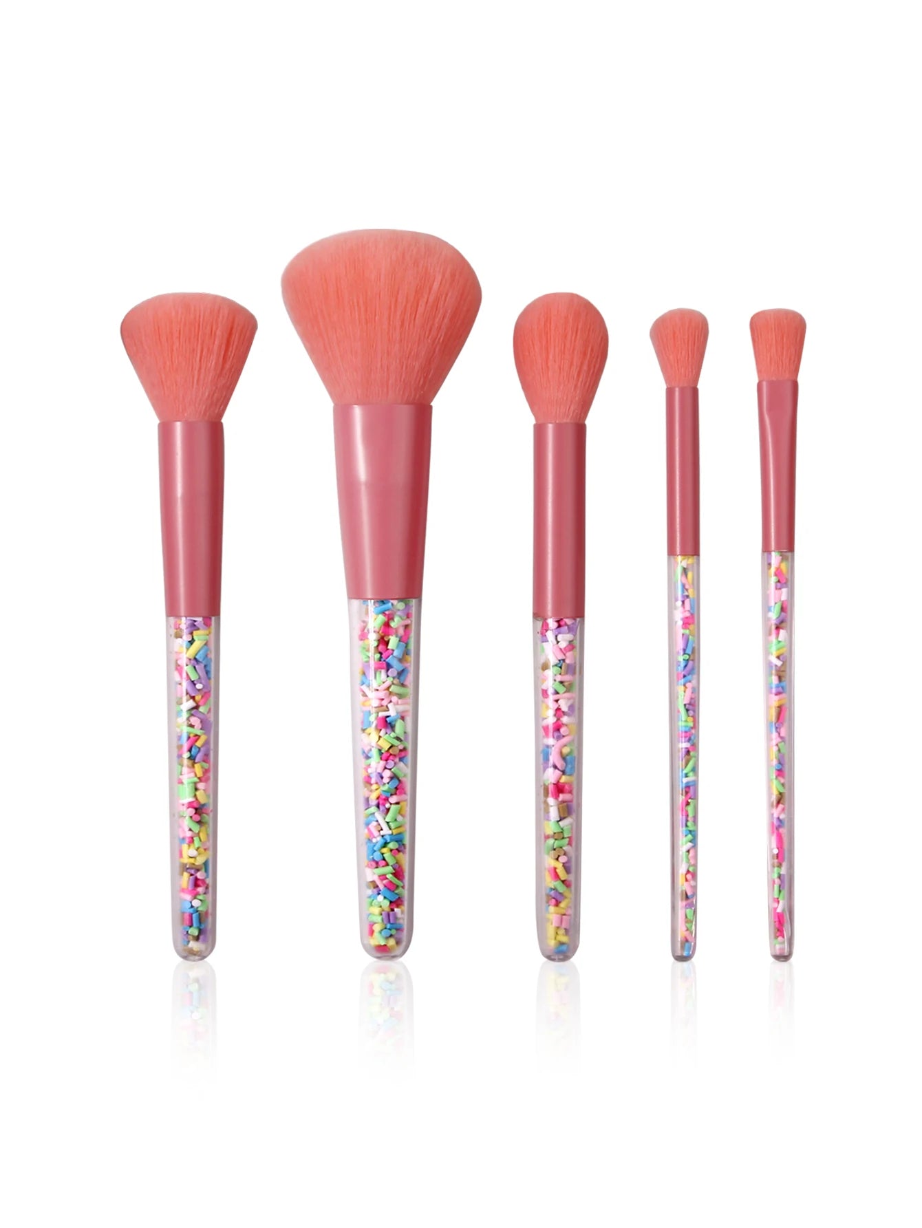 Pink Series Makeup Tools Kit Party Makeup Brushes Blender Sponges & Storage Bag , Bowknot Headband Wristbands