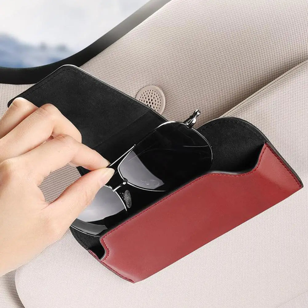 Multifunction Car Sunglasses Holder Pen, glasses holder, ticket holder, file holder Auto Sun Visor Glasses Case Ticket Storage