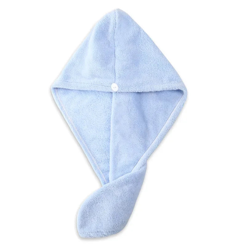 Girl's Hair Drying Hat Quick-dry Hair Towel Cap Hat Bath Hat Microfiber Solid Towel Cap Super Absorption Turban Hair Dry Cap