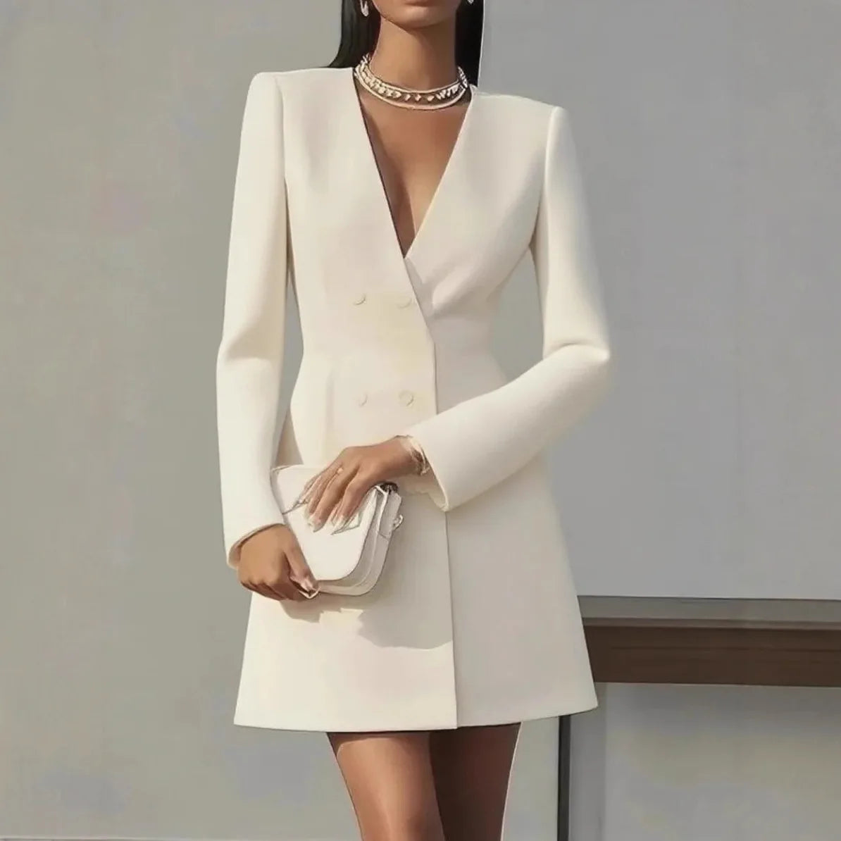Double-Breasted Blazer Dress