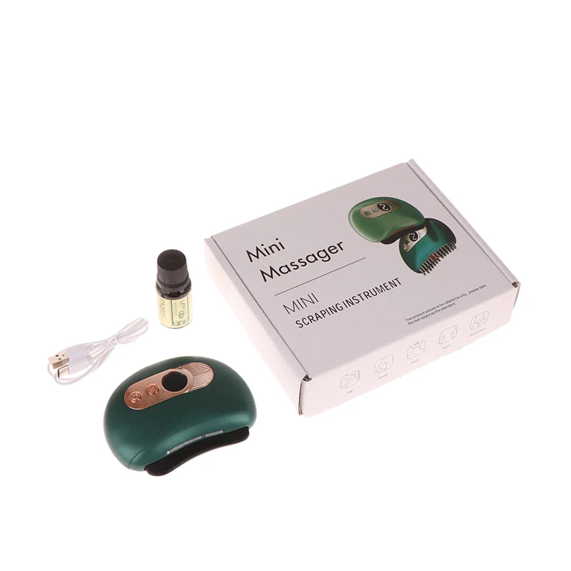 Masajeador eléctrico USB Guasha, piedra caliente, calentamiento por vibración, tabla de raspado, masaje de cuello y espalda, herramientas faciales Gua Sha para lifting facial