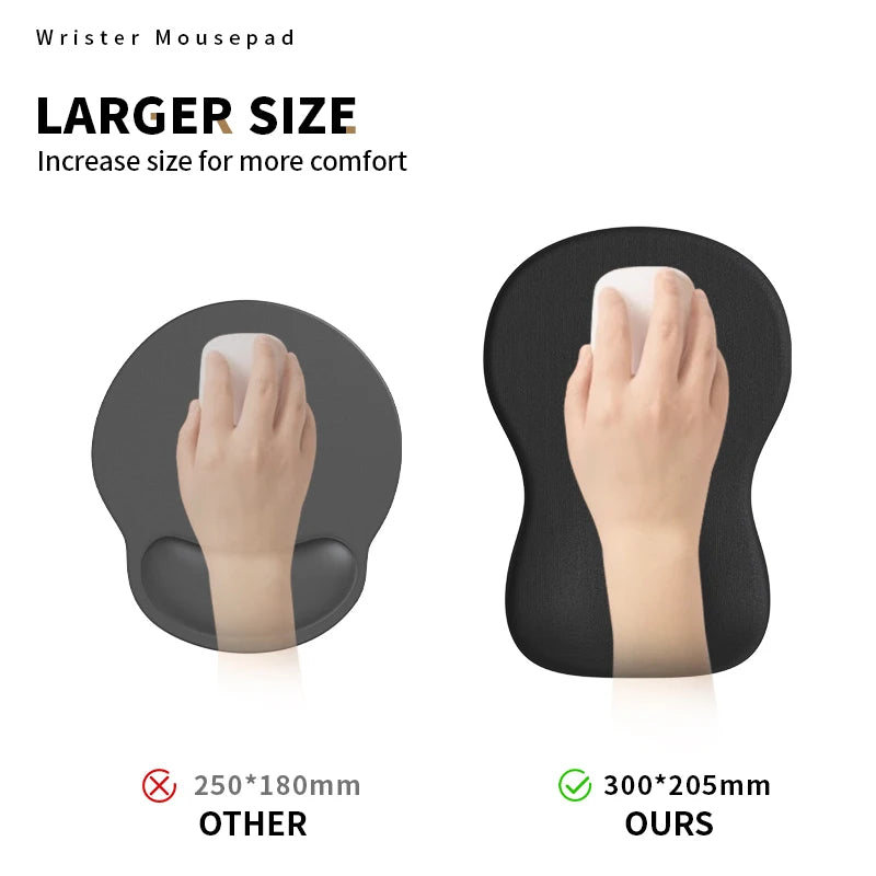 Comfortable Mouse Pad Wrist Rest，Ergonomic Mouse Pad Wrist Support , Relieve Wrist Pain Gel Mouse pad, Laptop, computer, office