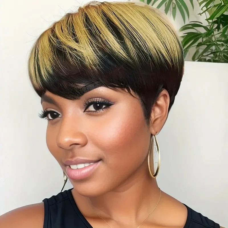 Honey Blonde Pixie Wig