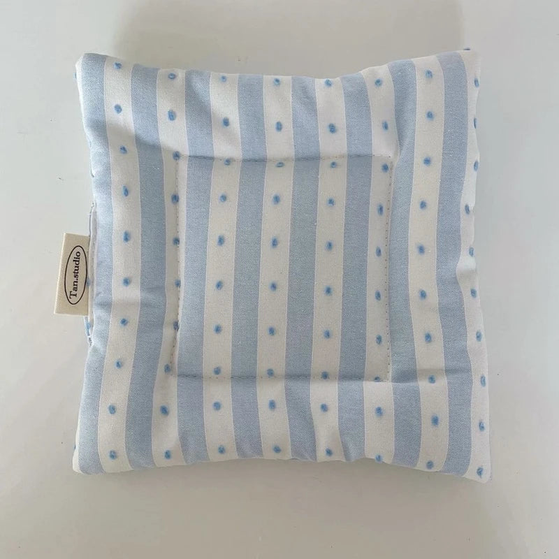 Dessous de verre style coréen fait main en coton à carreaux, coussin isolant, set de table, décoration de la maison, accessoire de cuisine