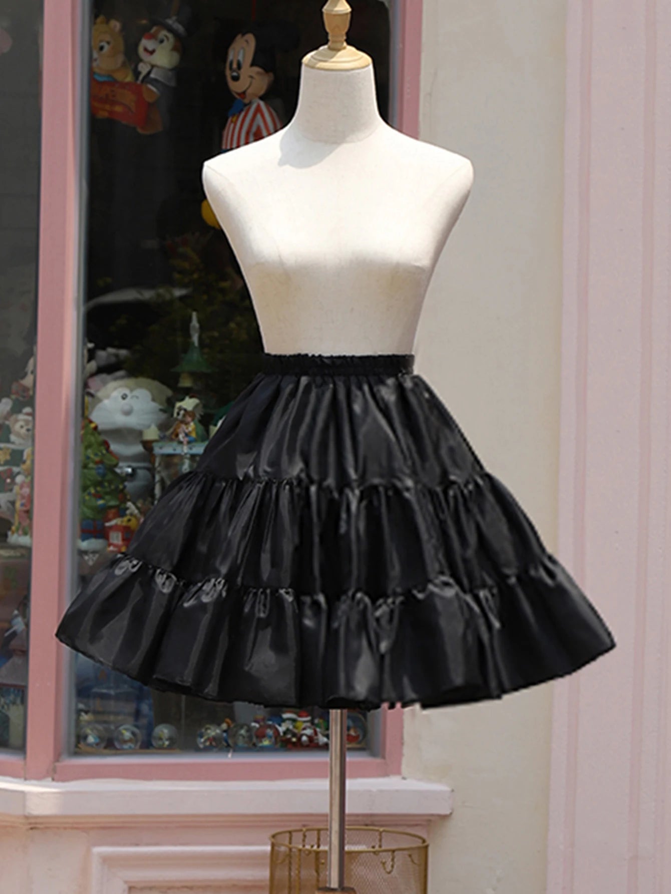 Skirts women black petticoat crinoline underskirt satin under skirt for dresses interior combination tutu skirt for girl no hoop