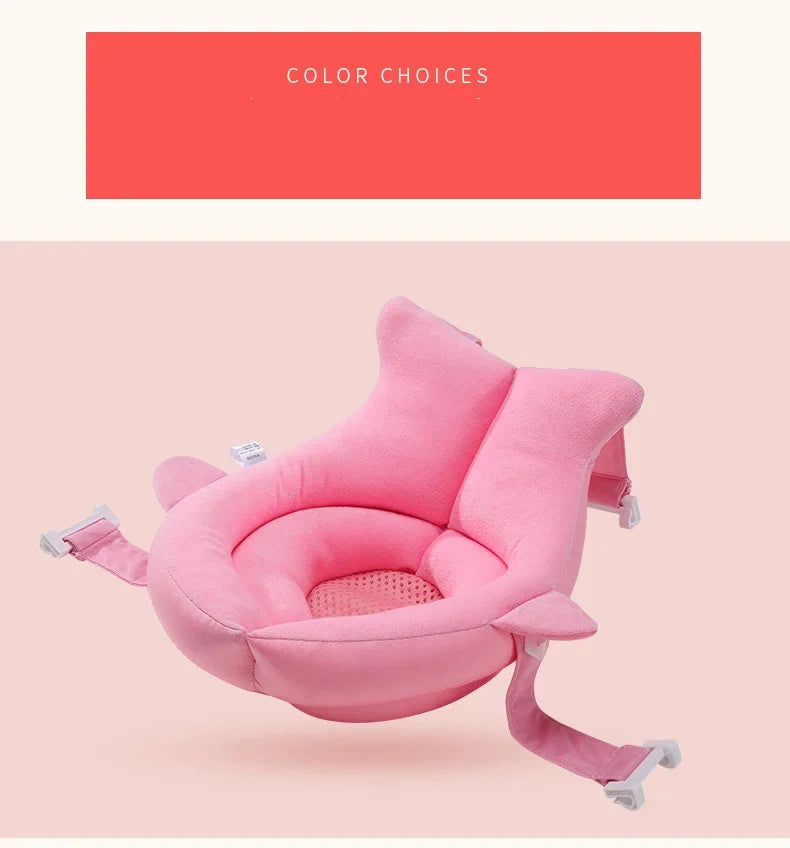 Cojín Flotante de Seguridad para Bebés Antideslizante para Bañera, Asiento de Baño Portátil, Almohadilla de Apoyo para Ducha