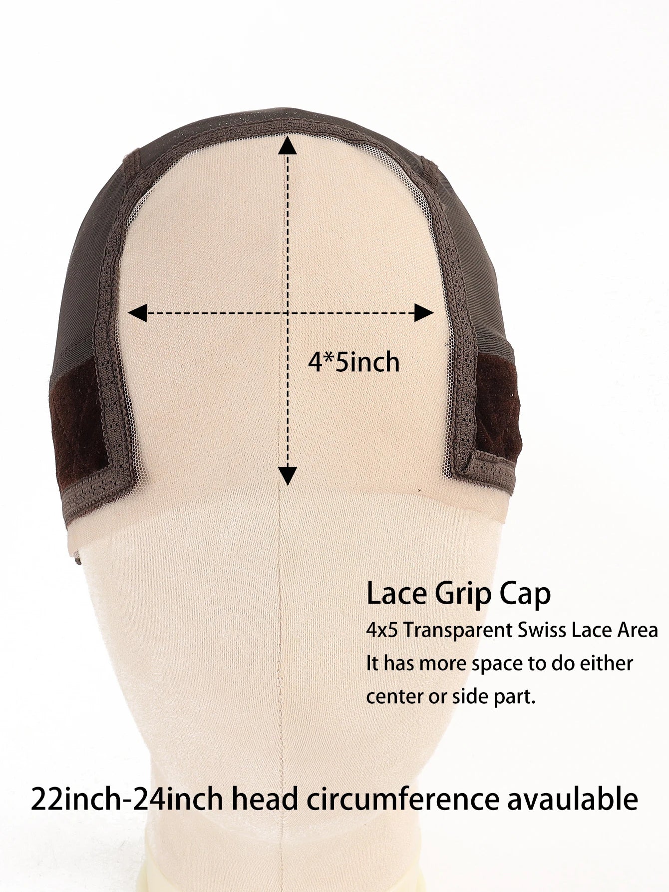 Lace Wig Cap for Women, U Part Wig Making Cap with Adjustable Velvet Wig Grip Band, Nude Hair Net Headband Wig Cap