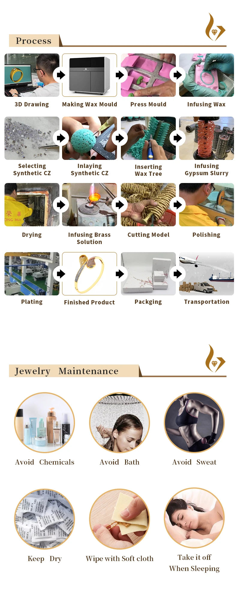 JRH Jewellery Woman Gold Electroplated 4Piece Jewelry SetNecklace Earrings Bracelets Rings Essential for Banquets Free Shippings