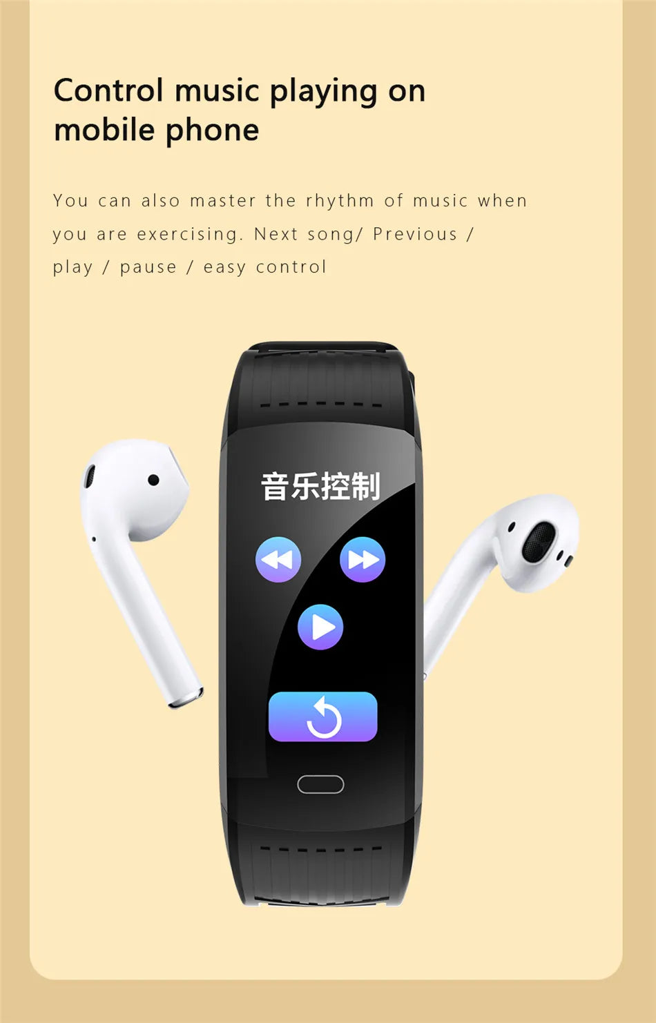New Smart Bracelet Fitness Watch Connected Wristband Heart Rate Monitor Sleep Tracker Pedometer Band Men Women Smartwatch