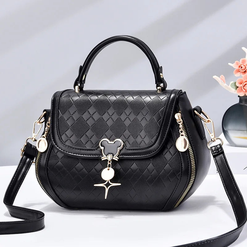 Bolso de mano para mujer, bolso de hombro para mujer, sac a main femme, bolso de diseñador de lujo de cuero genuino para mujer, bolso tipo bombonera con lazo