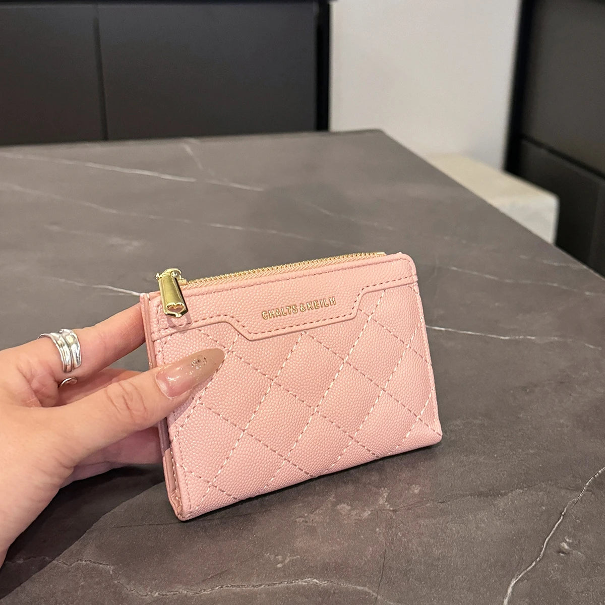 Carteras de diseño de lujo para mujer, tarjetero multifunción de piel sintética, cartera pequeña de mujer