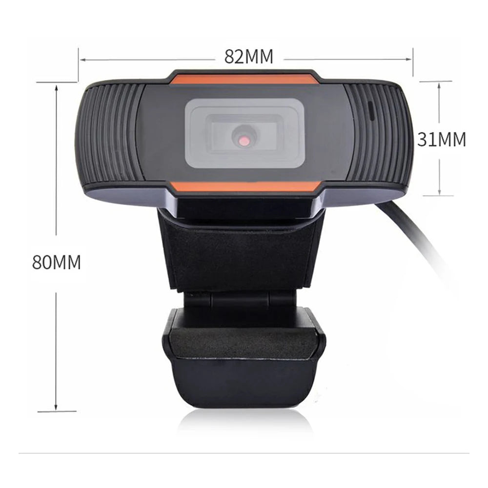 720P HD-webkamera med mikrofon, roterbar toveis lydsamtale for PC-datamaskin, stasjonær datamaskin, mini USB 2.0, videoopptak, webkamera