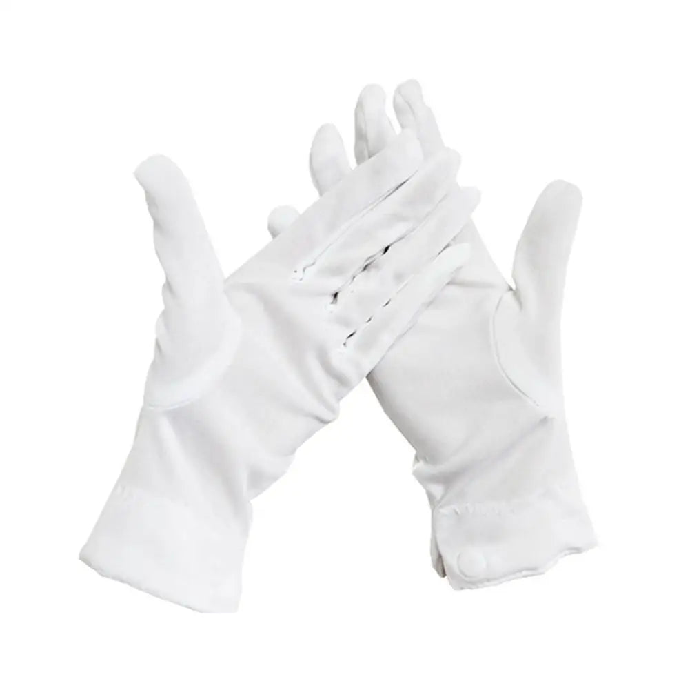 1 Pair Home Working Gloves Comfortable Garden Work Protective Gloves High Stretch Adult White Gloves White Cotton Gloves