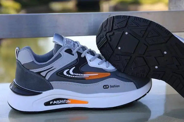 Shoes for Men Lightweight Pu Leather Casual Shoes New Men's Sneakers Fashion Men Tennis Shoes Breathable Sport Running Shoe