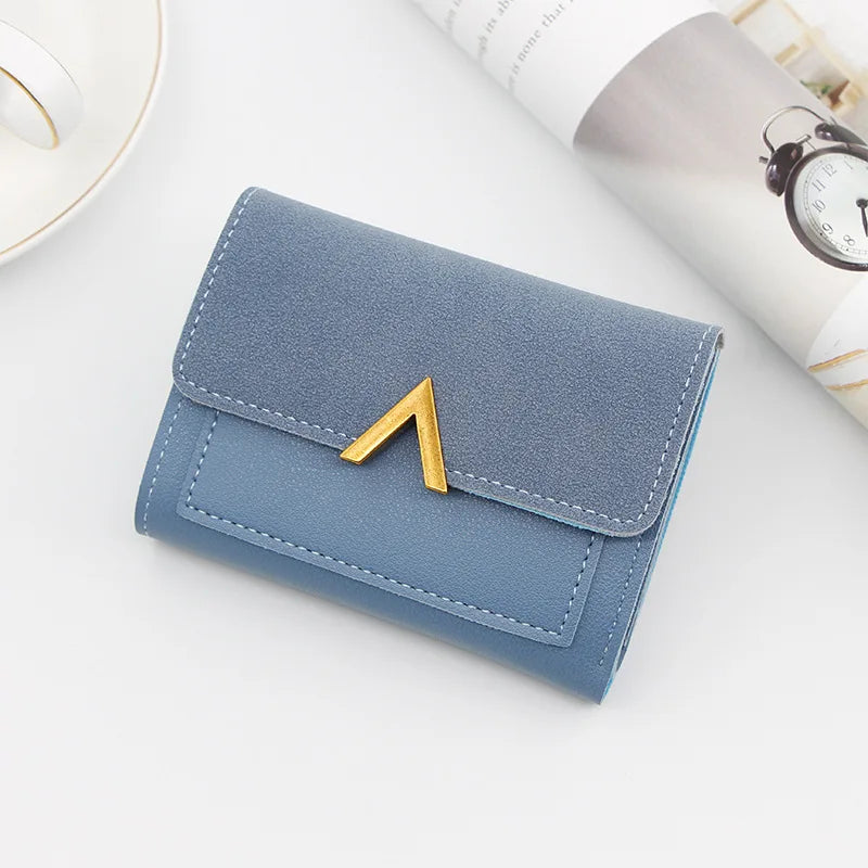 New Simple Short Women Wallets High Quality Card Holder Large Capacity Female Coin Purses  Small Card Bag Wallet For Girls