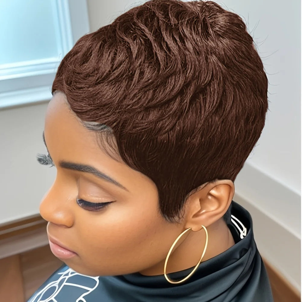 Short Pixie Human Hair Wig