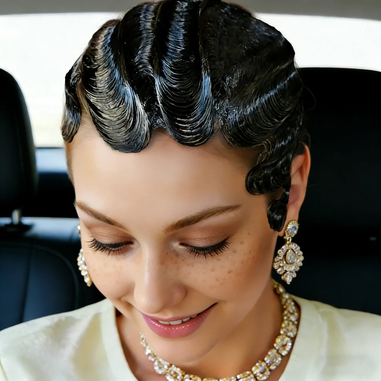 Finger Wave Pixie Wig