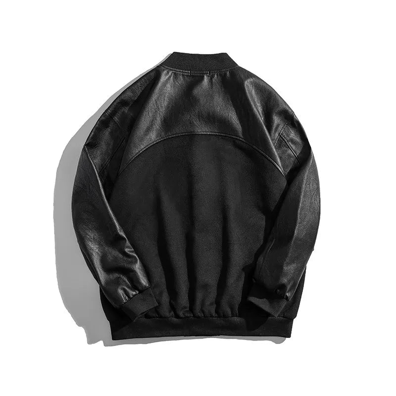 Men's Baseball Jacket, Plus Size, Loose, Spliced Cotton, Basic Mass Jackets, Autumn And Winter American Jacket, 7XL