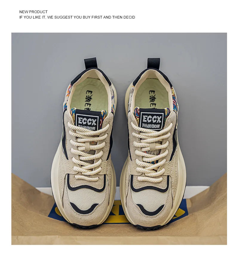 Men's Shoes Spring New Casual Versatile Comfortable Fashion Trend Niche Non-slip Wear-Resistant Retro Sneakers