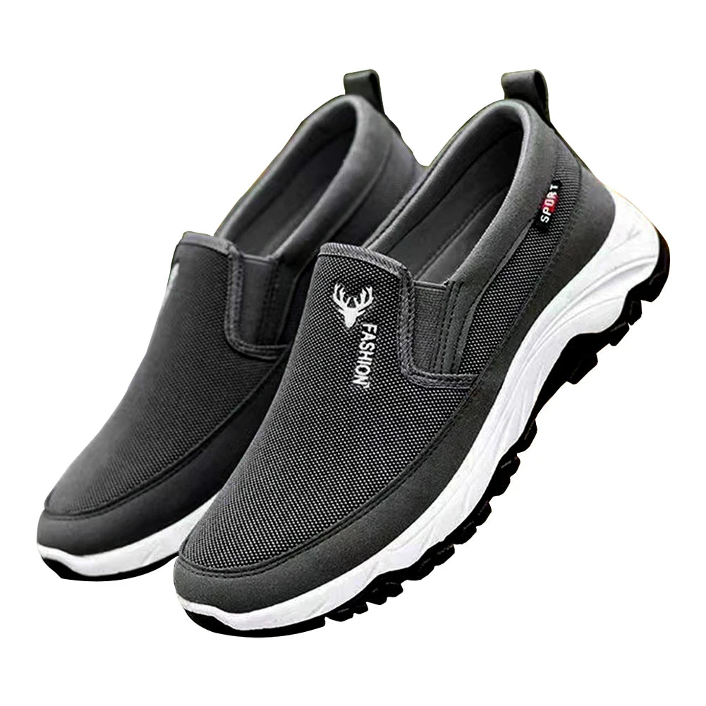 Men Penny Boat Shoes Sports Shoes Breathable Orthopedic Travel Plimsolls Flat Slip On Comfortable Sliding Sleeves for Outdoor