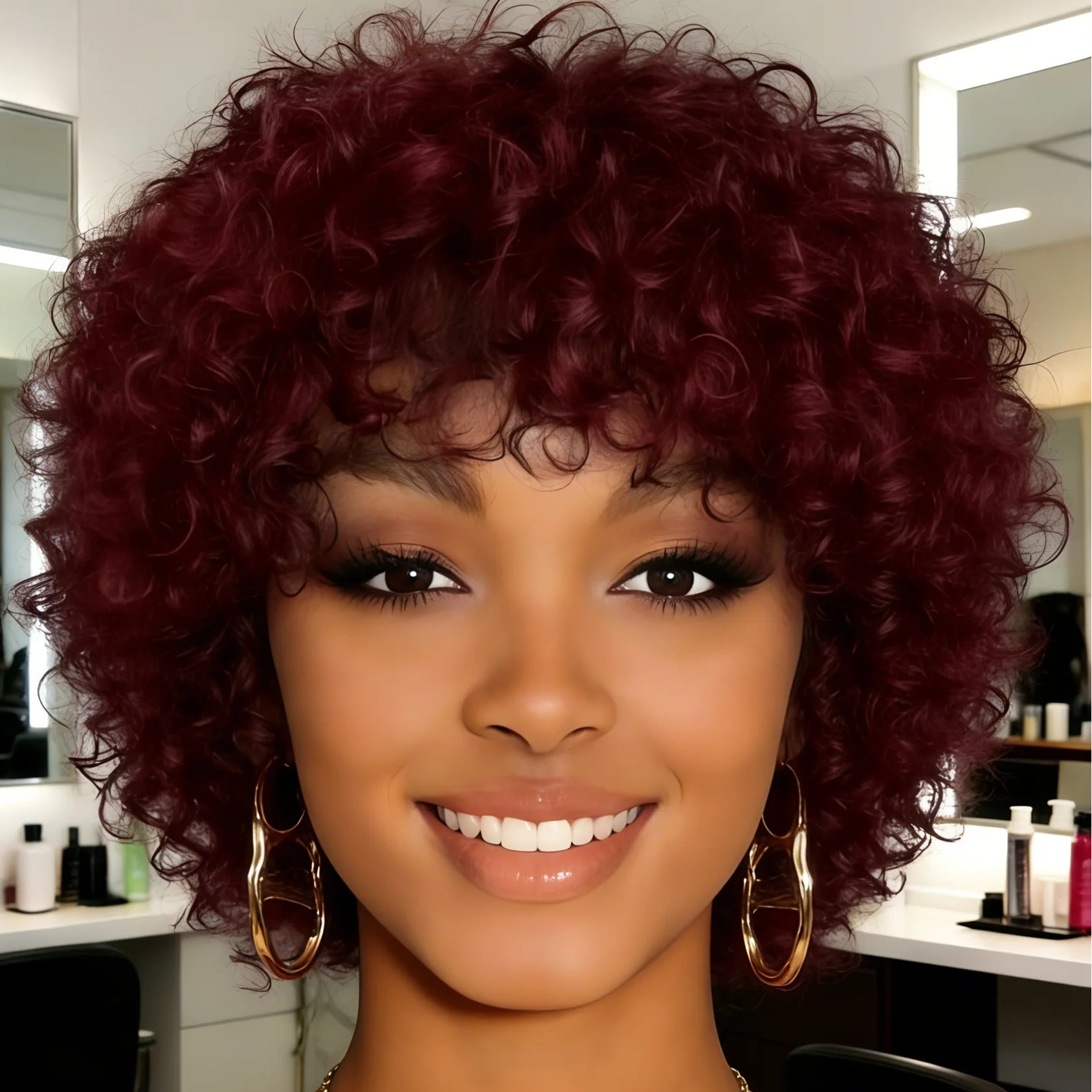 Curly Pixie Human Hair Wig