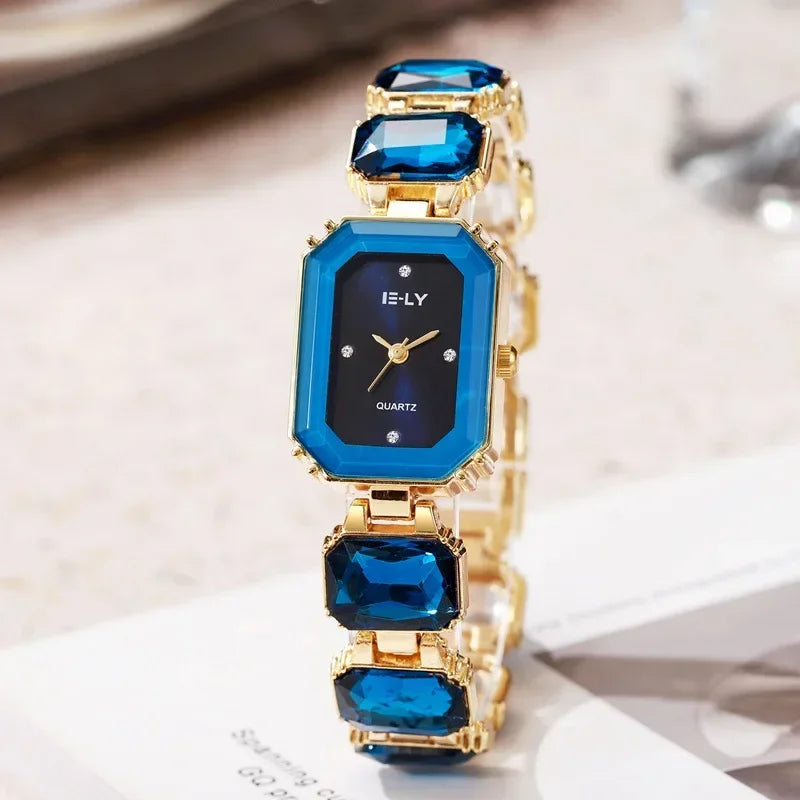 Reloj de mujer de marca, reloj de cuarzo de diamantes grandes, reloj de pulsera de lujo para mujer, reloj famoso, Dropshipping, Reloj Mujer
