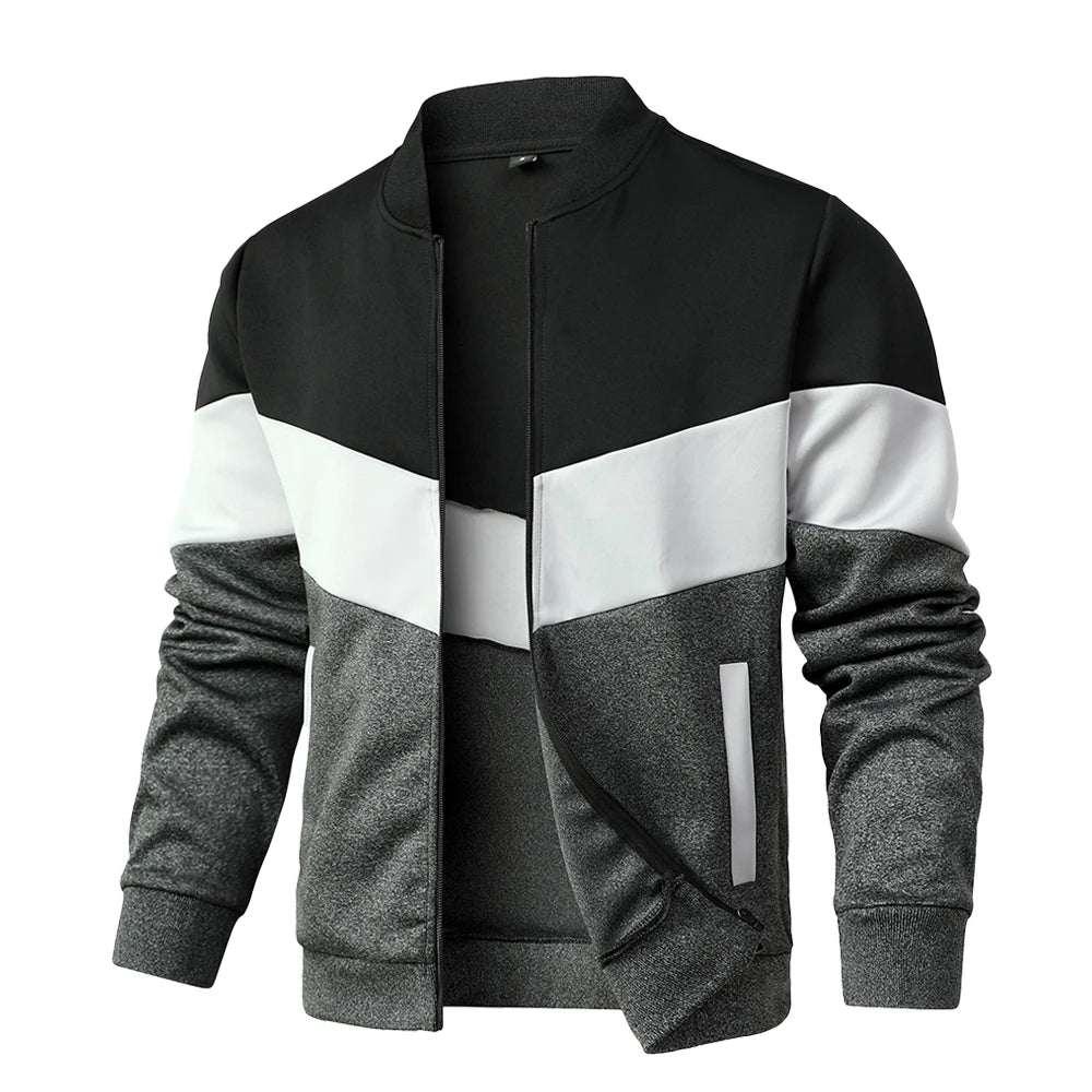 Men's Jackets 25 New Spring Business Leisure Trendy Color Windproof Bomber Overshirt Zip-Up Streetwear Popular Clothes US Size