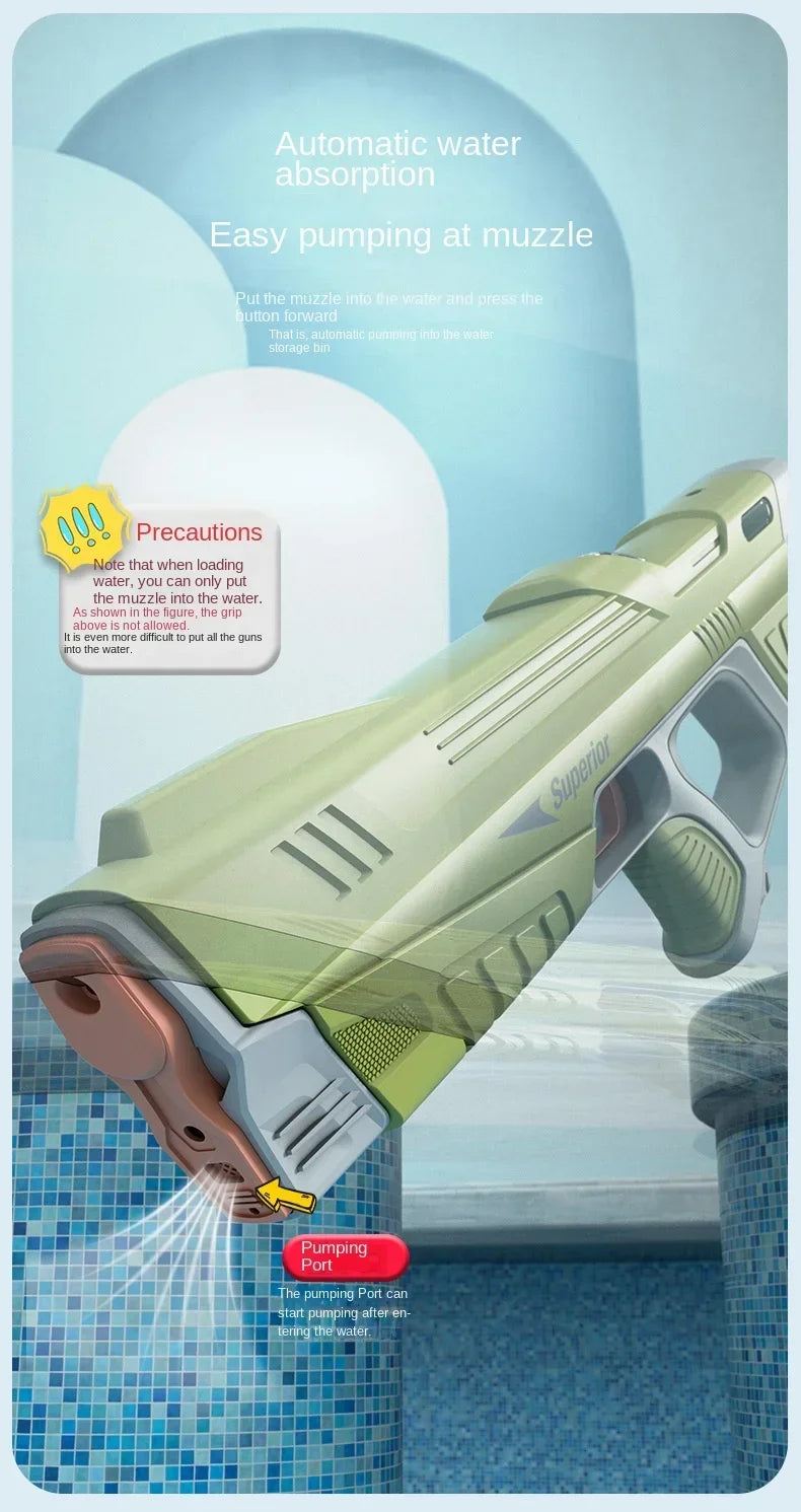 Electric Water Gun Toys Bursts Children's High-pressure Strong Charging Energy Water Automatic Water Spray Children's Toy Guns