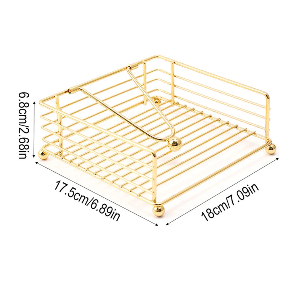 Napkin Holder, Suitable for Kitchen, Restaurant, and Outdoor Use, Matches Various Dining Room Decor Styles, Black,Gold