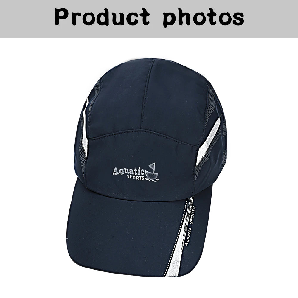 2 Pcs Fashionable Quick-drying Baseball Caps Outdoor Sports Sweatproof Casual Caps