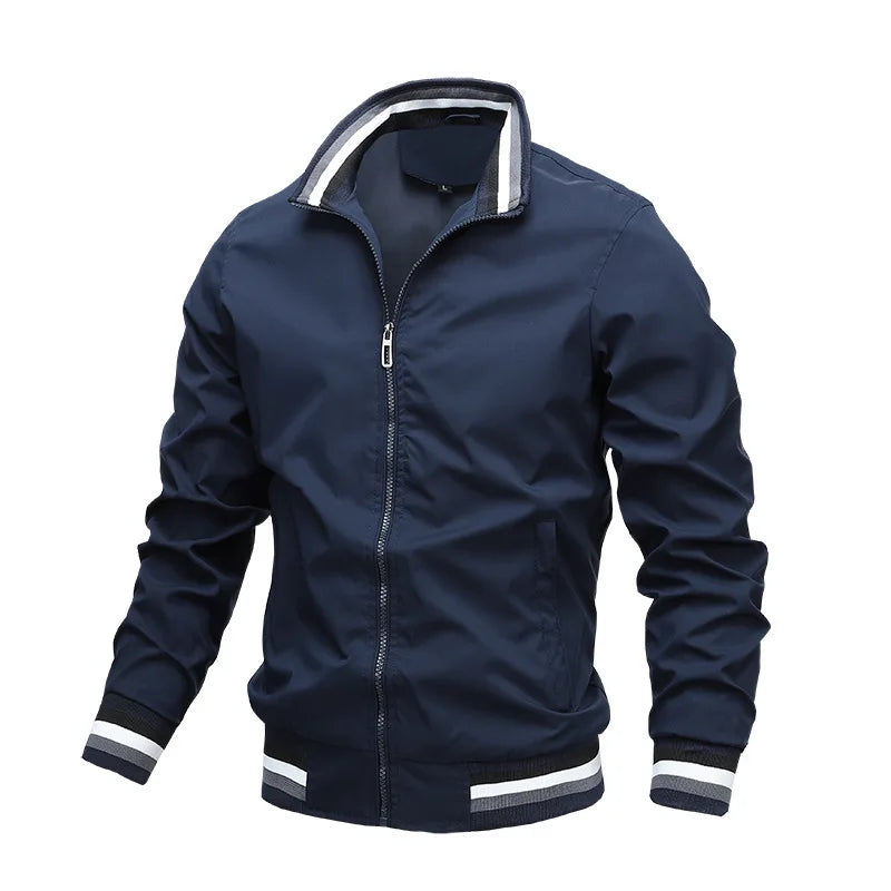 Men Windbreaker Jacket White Casual Jacket Fashion Men Outdoor Waterproof Sports Coat Spring Summer Bomber jacket Men Clothing