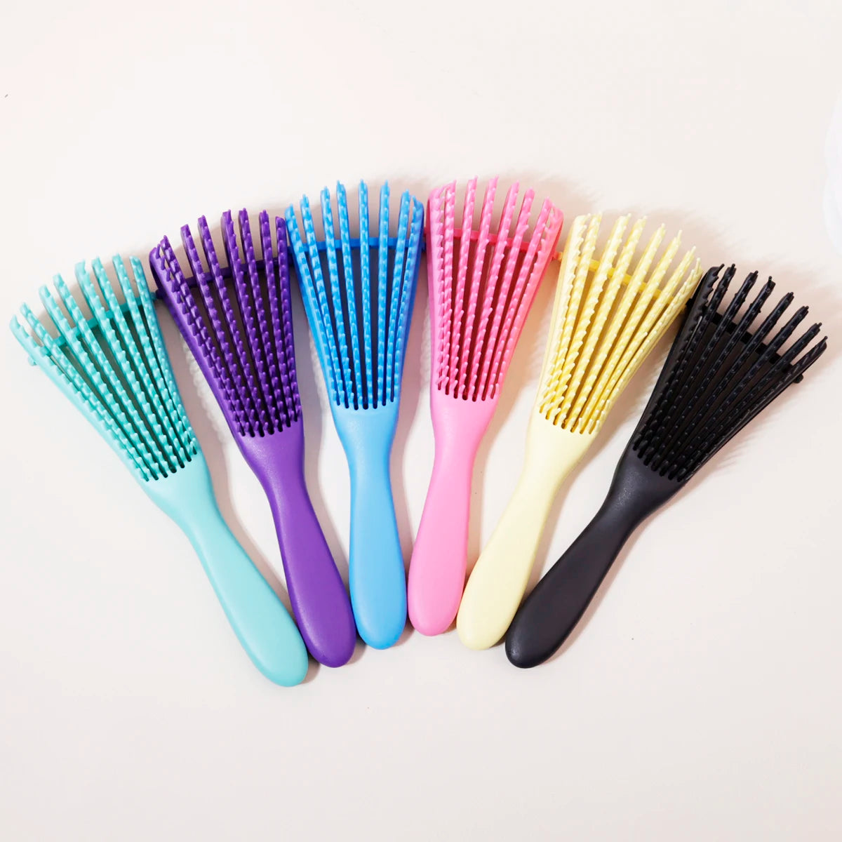 Scalp Massage Brush Winding To Sag Hair Brush Anti-static Wet Curl Hair Brush Salon Hairdressing Tool Special for Real Hair Wigs