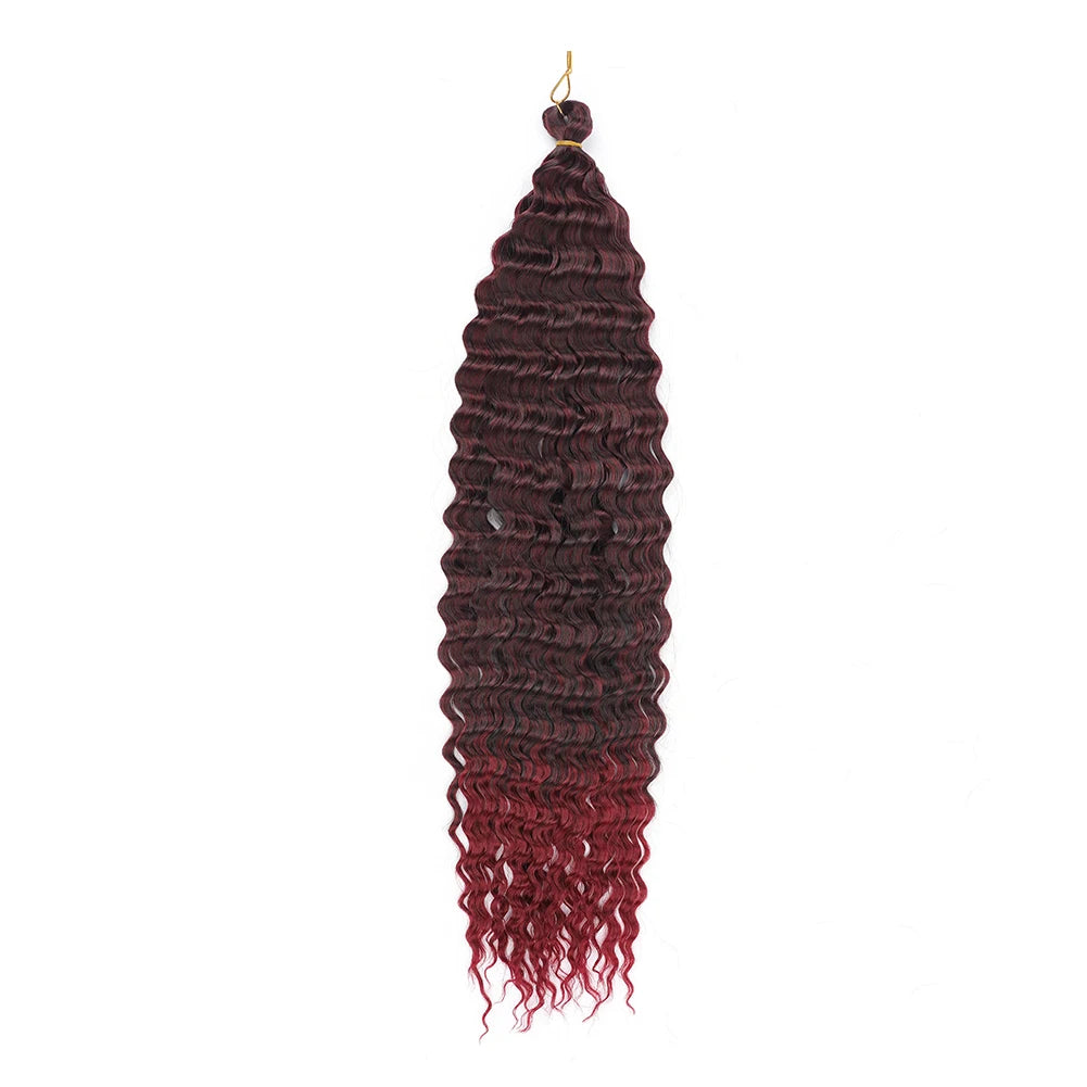 Ocean Wave Crochet Hair Long Deep Wave Curly 22 inch Braiding Hair Soft Synthetic Curly Crochet Hair For Women