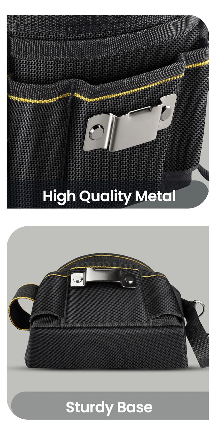 Electrician Tool Waist Bag - Durable, Portable, Multifunctional, Made of Textile Materials, No Assembly Required, Battery-Free f