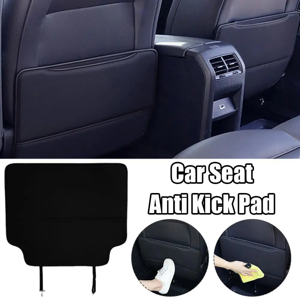 Protector de asiento de coche de alta calidad para niños, protector de respaldo de asiento de coche de cuero PU, protector de asiento de coche para niños, alfombrilla antideslizante para asiento trasero de coche