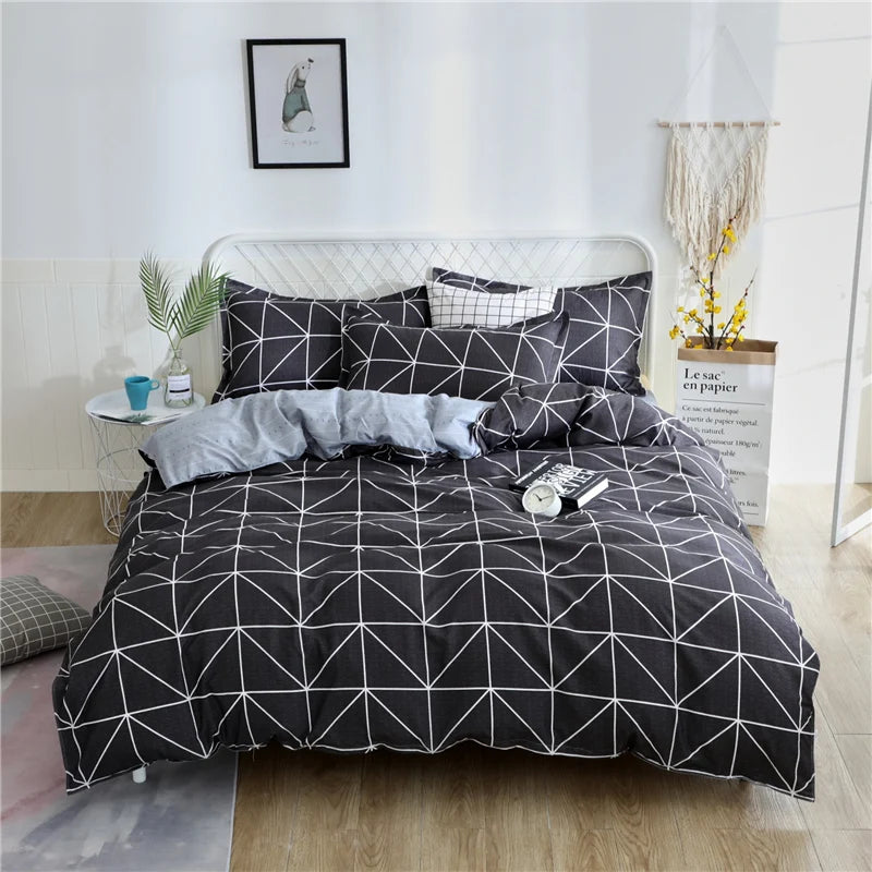Funda nórdica de cuadros sencilla 220x240, funda de edredón nórdica para 2 personas, 1 funda de edredón para cama doble, queen y king size 135 150x200