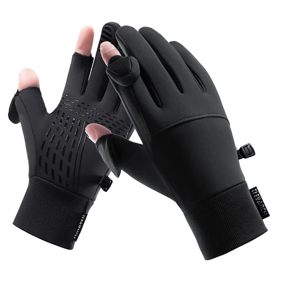 GTUBIKE Nuevos guantes de invierno cálidos para hombres y mujeres, resistentes al viento, impermeables, con pantalla táctil, para correr al aire libre, pescar, andar en bicicleta, esquiar