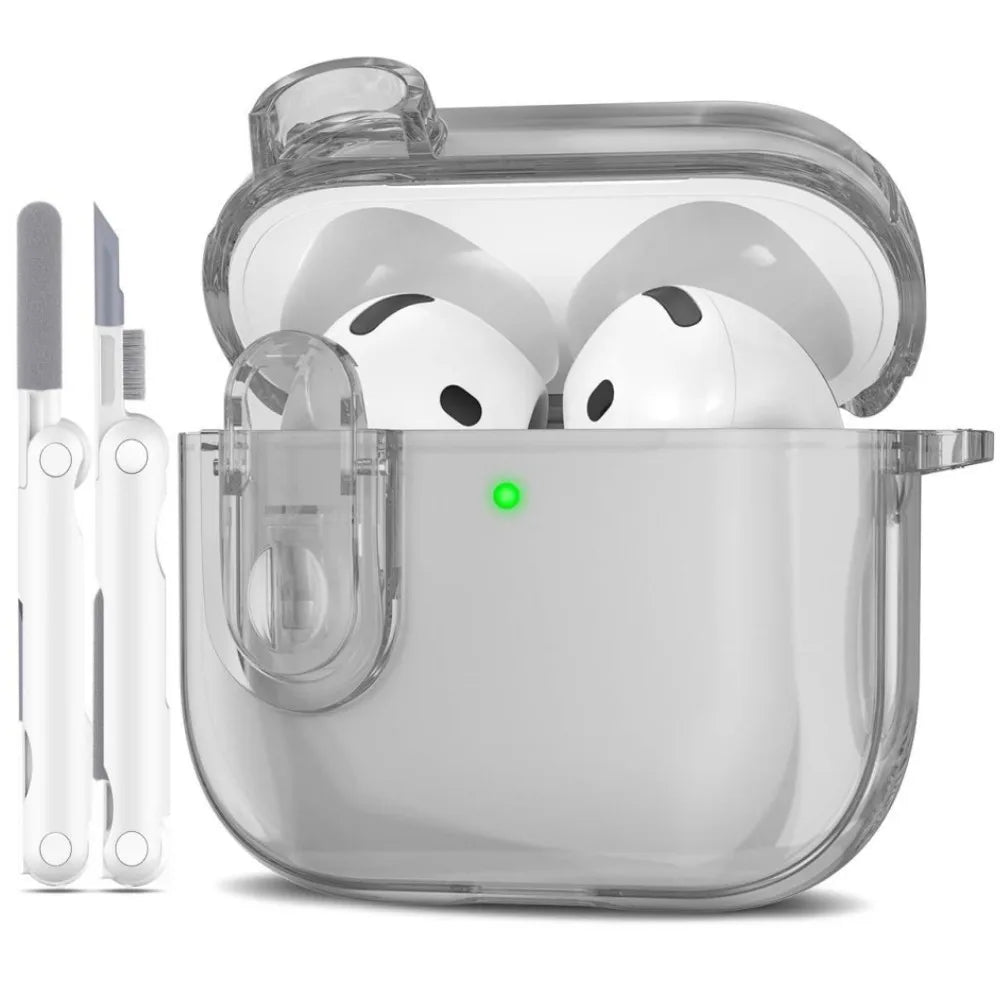 New For Airpods 4 Bluetooth Earphone ANC Wireless Headphone Earbuds with Cleaning Kit Noise Cancelling Clear Case For Airpods 4