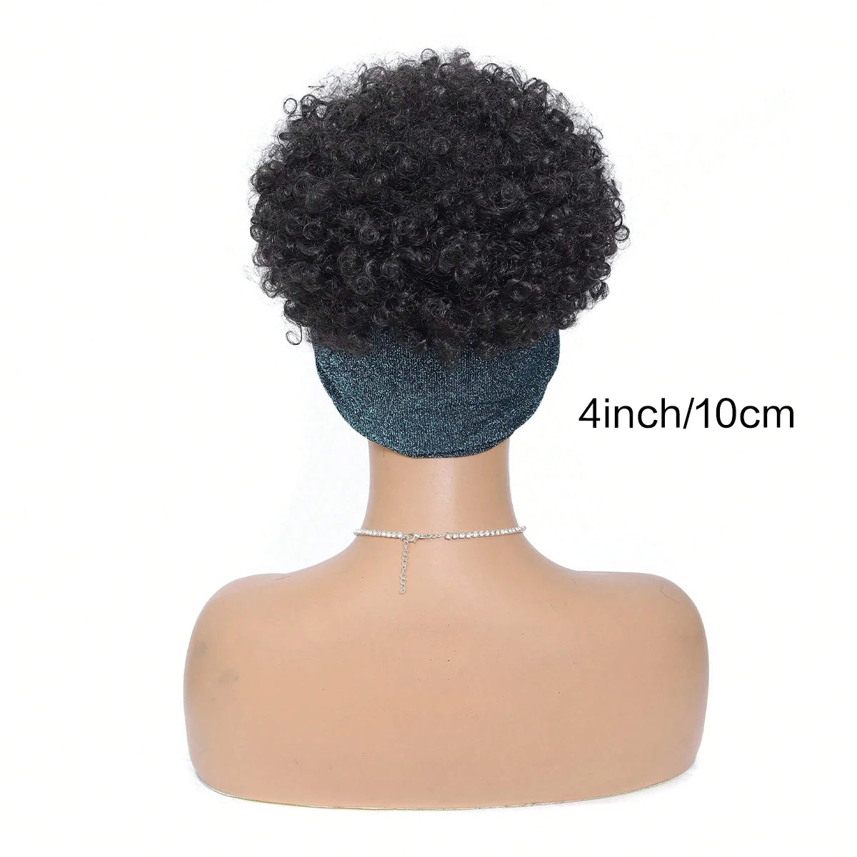 Pelucas de diadema negras para mujeres peluca rizada afro kinky con pelucas de pelo corto sintético con diadema adjunta pelucas de pañuelo