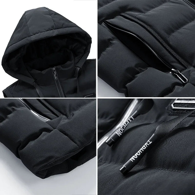 Clothing Men Vest Hooded Windproof New Autumn Winter Sleeveless Jackets For Men Casual Warm Cotton-Padded All-match Waistcoat