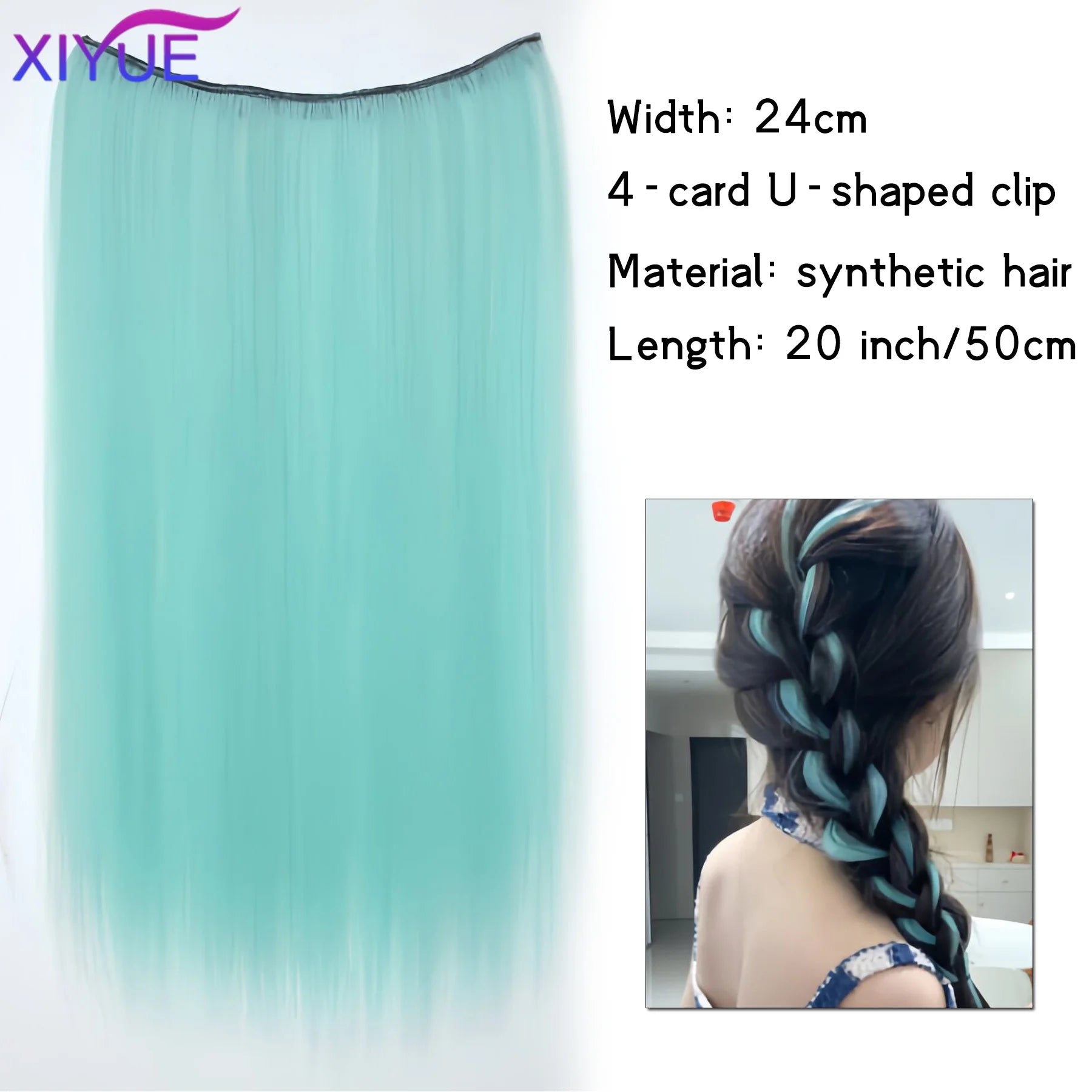 Extensiones de cabello liso con clip de 20 pulgadas – Vibrantes, fáciles y sin esfuerzo