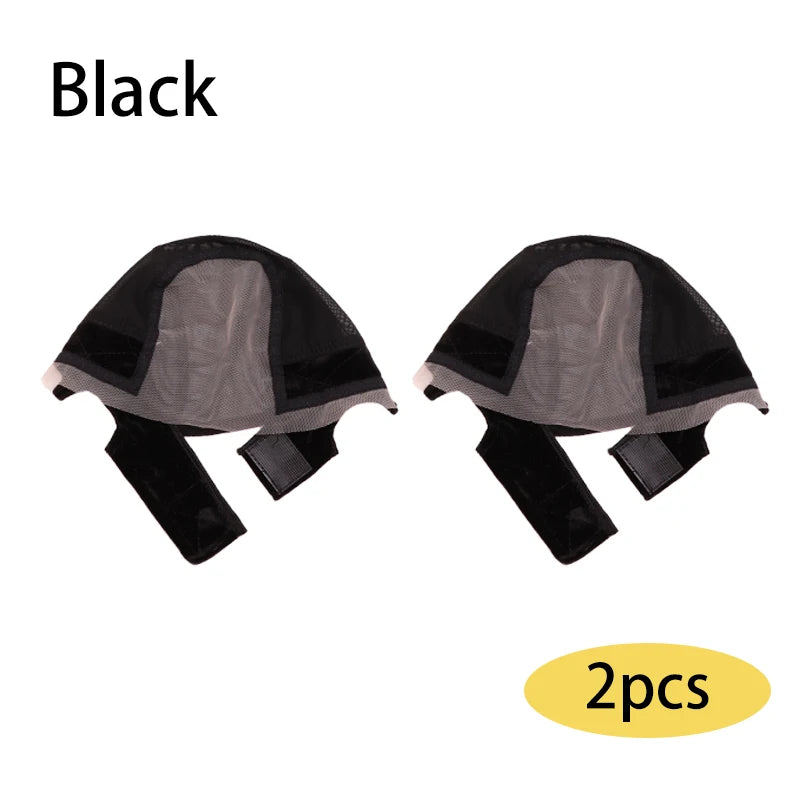 1-3 Gorros de Peluca de Encaje Antideslizantes, 4x5, Invisibles, con Parte en U, Sin Pegamento, con Diadema, Malla para Sujetar Pelucas, Banda Ancha
