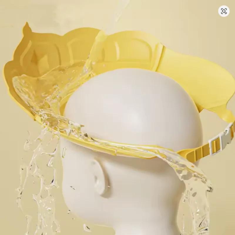 Gorros de baño para bebés, protectores de oído infantiles, gorro de ducha para niños, protector de cabeza para baño, gorro de ducha ajustable para lavar el pelo