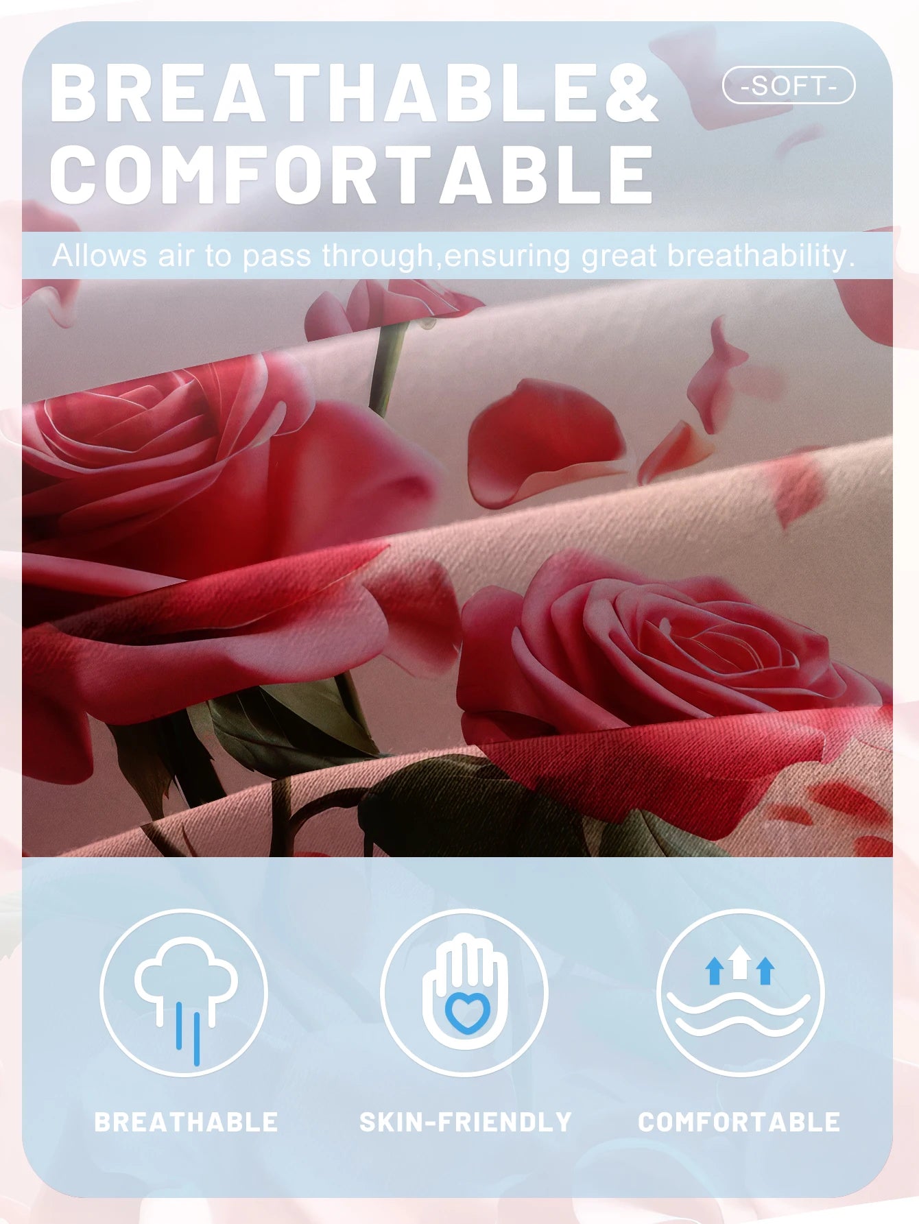 1 Simple modern Plant Flower Pink Rose digital printed frosted Fitted Sheet,bedroom printed bed cover,bedding(No pillowcase)