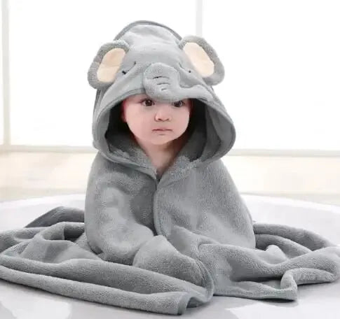 Toalla de baño para bebé, toalla de baño para recién nacidos, niños y niñas, manta con capucha de forro polar coral con diseño de dibujos animados, ropa de cama para recién nacidos