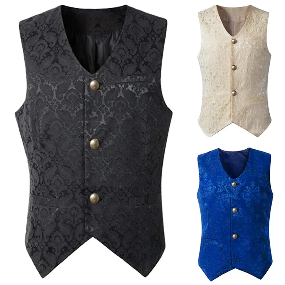 New Men's Clothing, Medieval Clothing, Retro Men's Short Vest Halloween Clothing